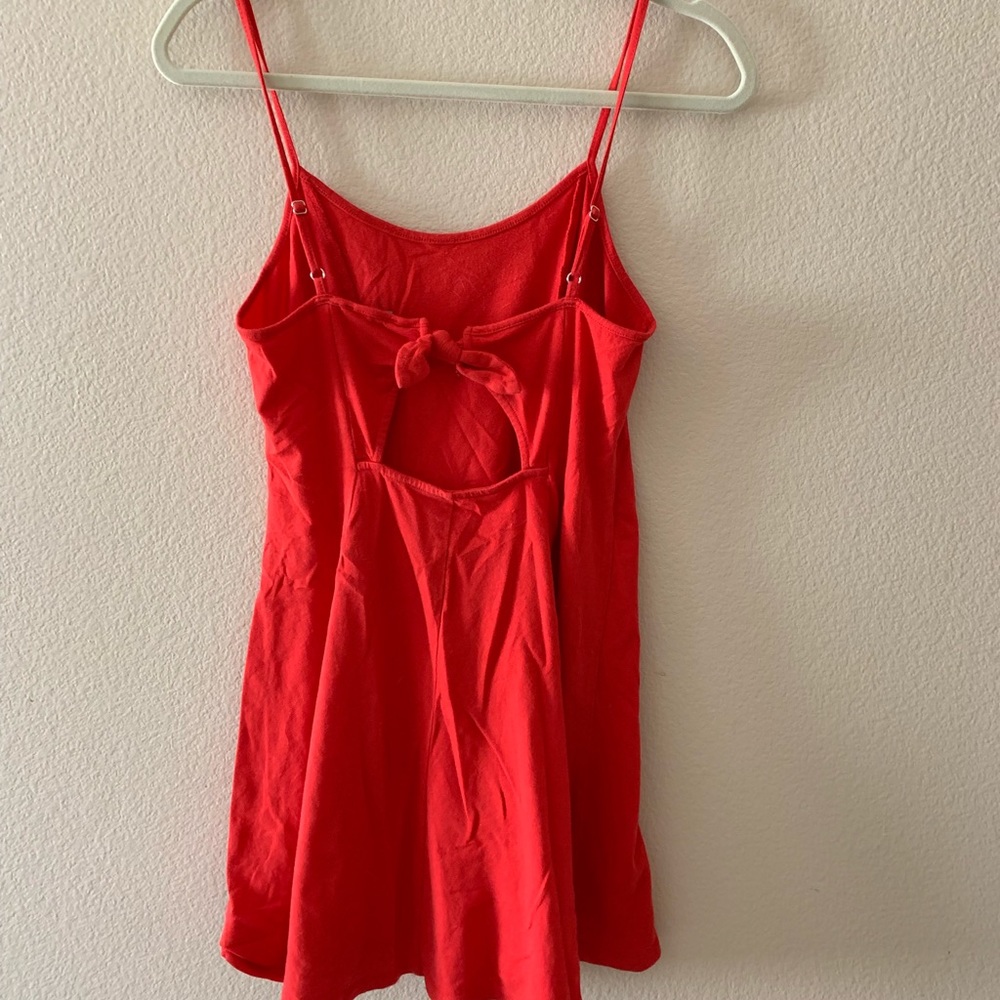Red mini dress